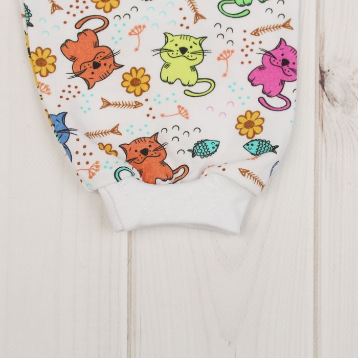 Пижама для девочки "Кошечки", рост 86 см, цвет белый ЯВ137170_М