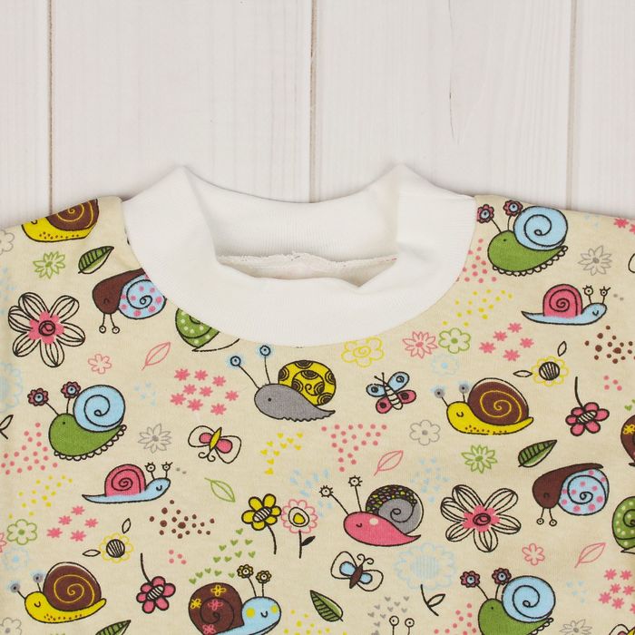 Пижама для мальчика "Улитки", рост 80 см, цвет жёлтый ЯВ137174_М