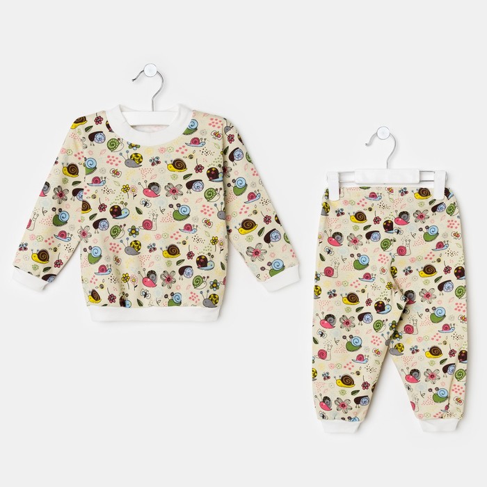 Пижама для мальчика "Улитки", рост 80 см, цвет жёлтый ЯВ137174_М