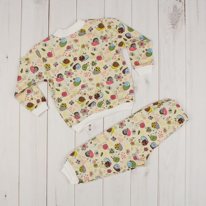 Пижама для мальчика "Улитки", рост 92 см, цвет жёлтый ЯВ137174_М