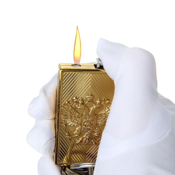 Зажигалка с креплением на ремень «Россия», газ, микс, 3х5 см.