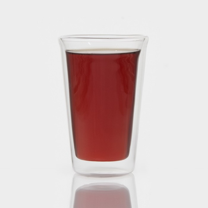 стакан kimberly premium с двойными стенками изумрудный 350 мл Стакан стеклянный с двойными стенками «Марте», 350 мл