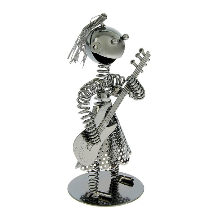 Сувенир металл "Девочка-музыкант с хвостиком" МИКС 17х7,5х11 см