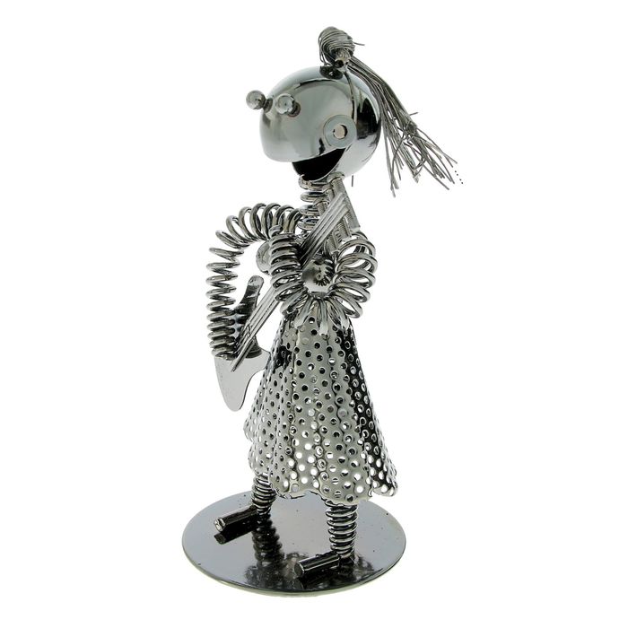 Сувенир металл "Девочка-музыкант с хвостиком" МИКС 17х7,5х11 см