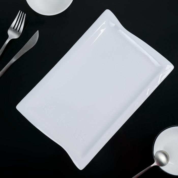 Блюдо 23х15 см "Иероглифы"