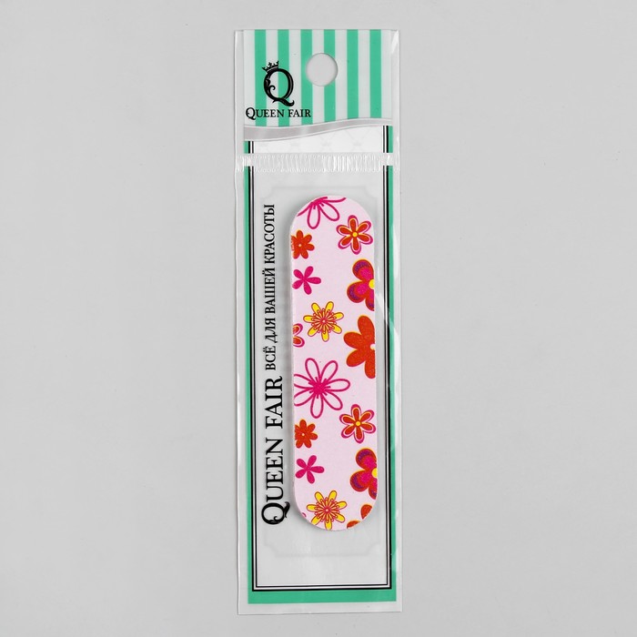 Пилка-наждак "Ассорти", абразивность 180/180, 8см, классика, рисунок МИКС