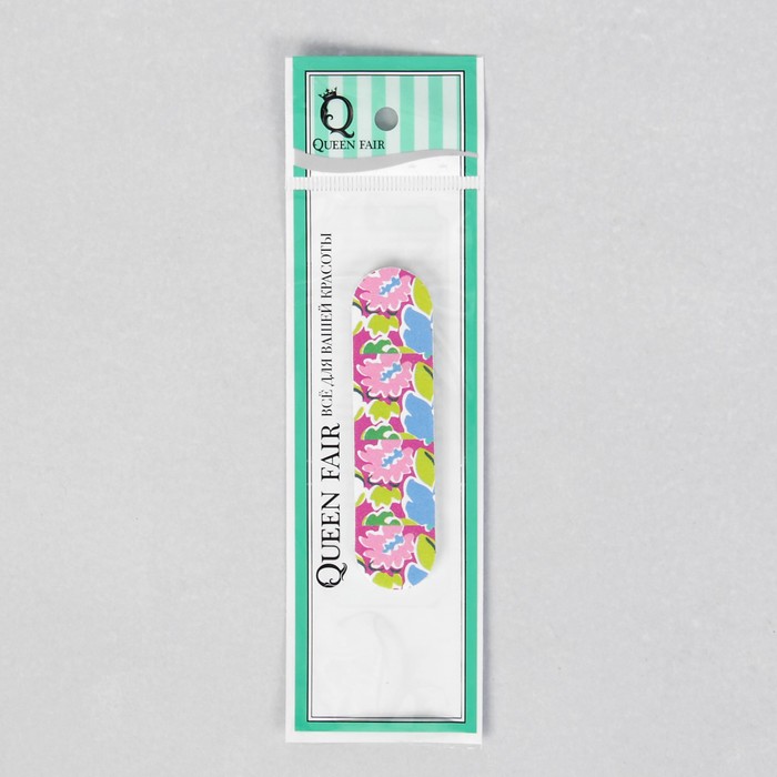 Пилка-наждак "Ассорти", абразивность 180/180, 8см, классика, рисунок МИКС