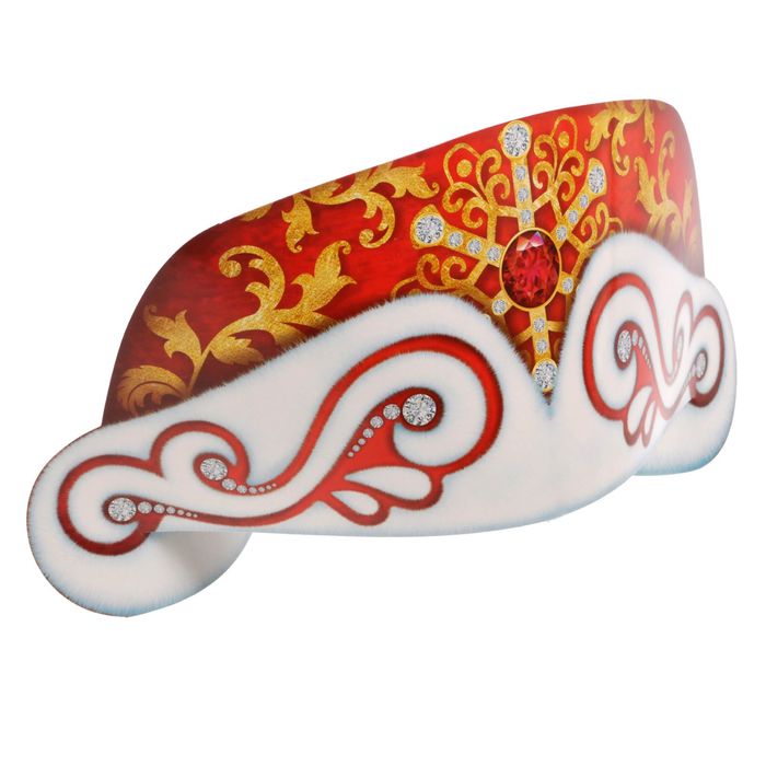 Головной убор "Шапка Деда Мороза"