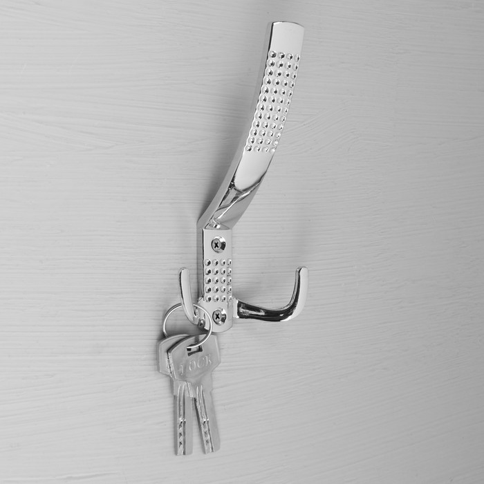 фото Крючок мебельный тундра km302cp, трёхрожковый, цвет хром