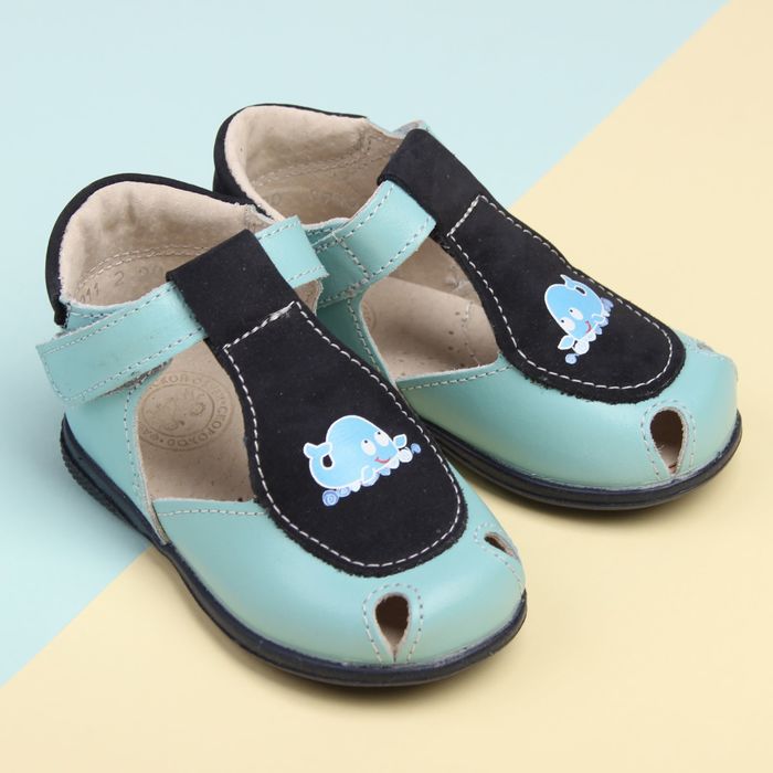 Туфли летние ясельные арт. 11-211-2 (голубой) (р. 18)