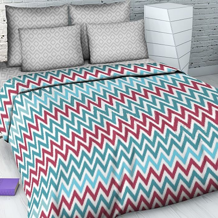 Постельное бельё евро Василиса «Модный зигзаг», 215х200см, 200х220см, 70х70см - 2 шт