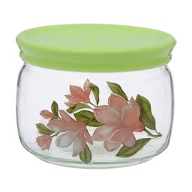 

Банка для сыпучих продуктов GiDGLASS «Магнолия», 500 мл