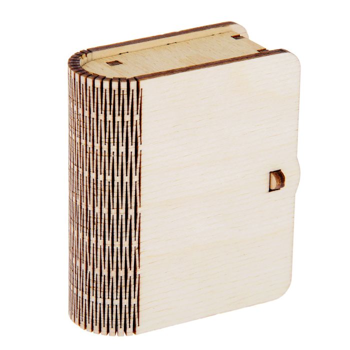 Шкатулка из фанеры для декора "Книга №1" 4х5х1,5 см