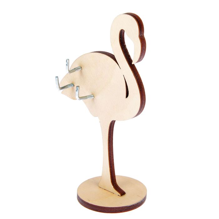 Заготовка для творчества под бижутерию "Фламинго" (набор 2 детали) 15 см
