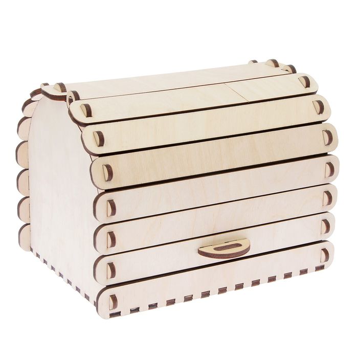 Хлебница для декора "Малая" из фанеры, набор 23 детали,  26х18х19 см