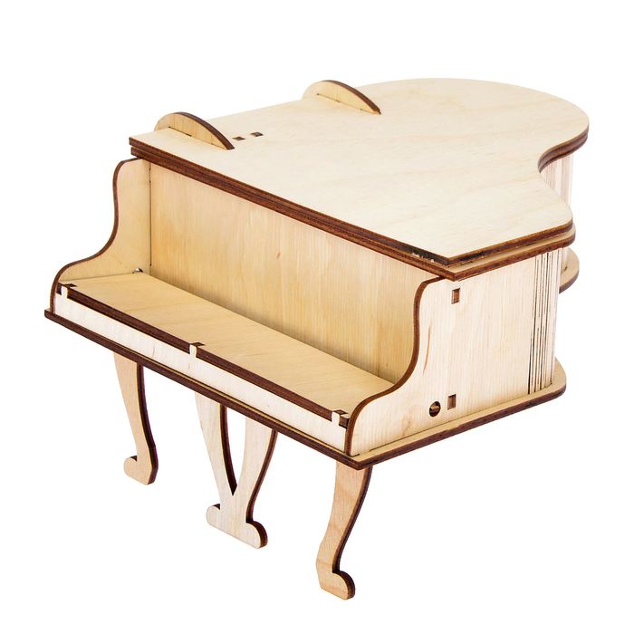 Шкатулка для декора из фанера "Рояль" 24х18х13 см