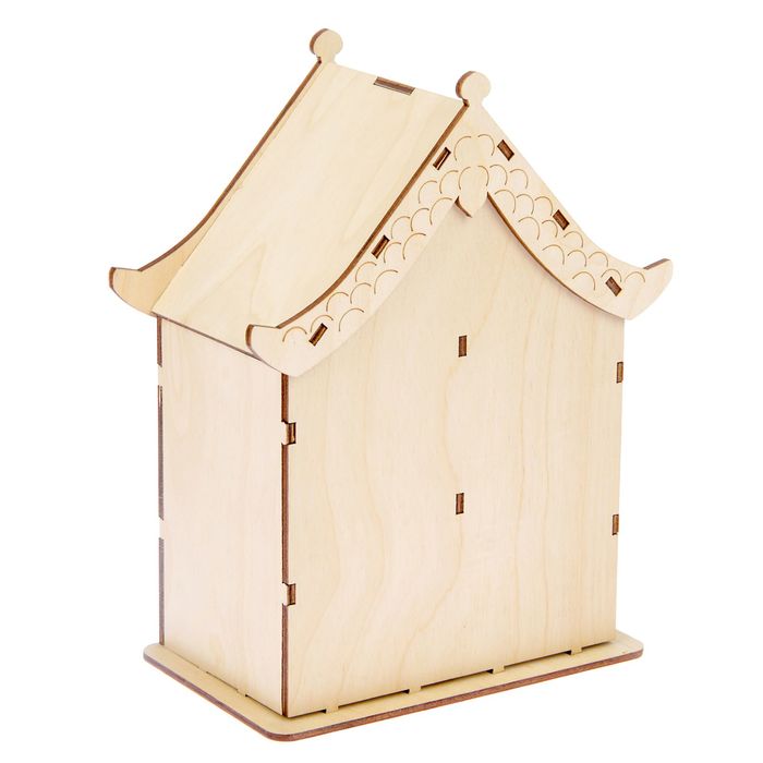 Чайный домик из фанеры для декора "Китайский" (набор 10 деталей) 22х19х9 см