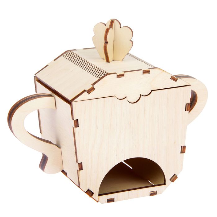 Чайный домик из фанеры для декора "Сахарница" (набор 14 деталей) 12х8х15 см