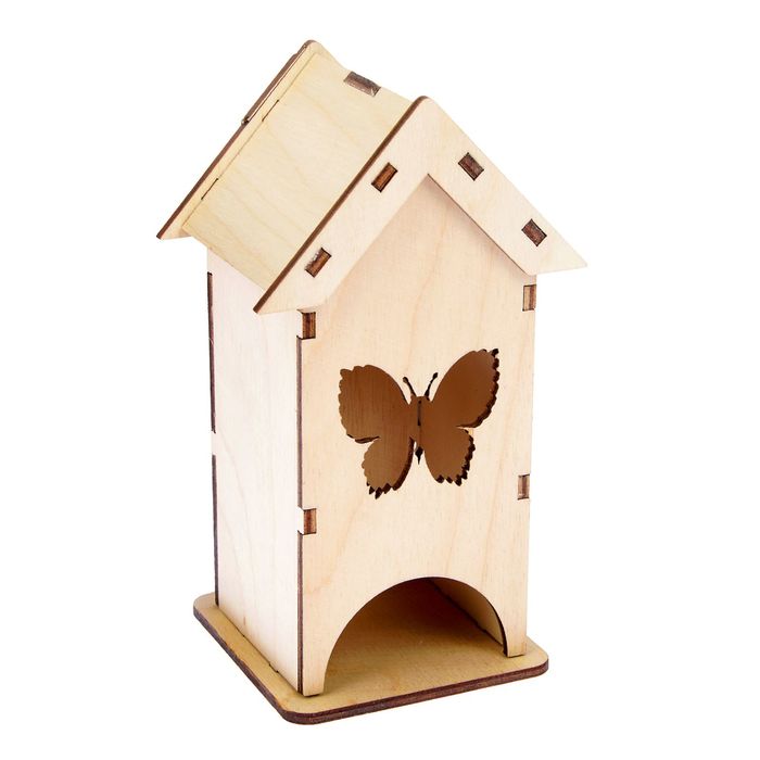 Чайный домик из фанеры "С бабочкой" (мини) набор 9 деталей
