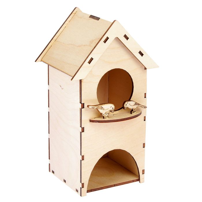 Чайный домик из фанеры для декора "Скворечник" (набор 14 деталей)