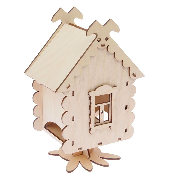 Чайный домик из фанеры для декора "Избушка" (набор 10 деталей)