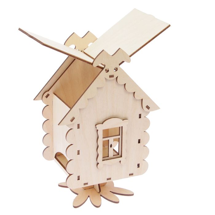 Чайный домик из фанеры для декора "Избушка" (набор 10 деталей)