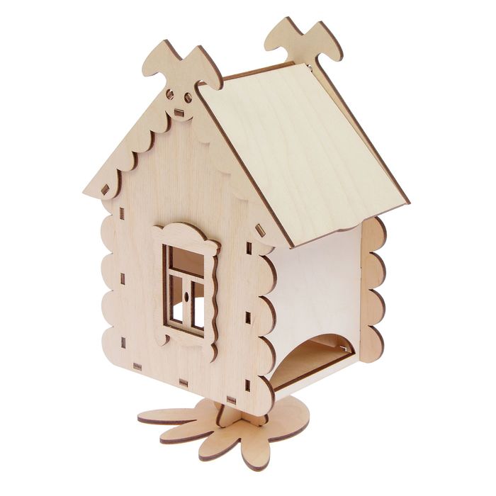 Чайный домик из фанеры для декора "Избушка" (набор 10 деталей)