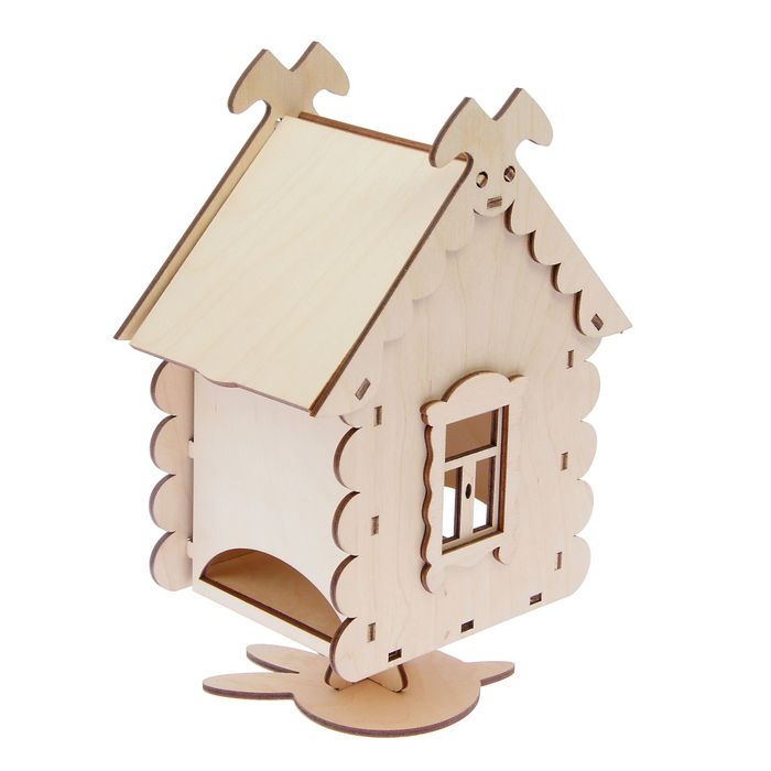 Чайный домик из фанеры для декора "Избушка" (набор 10 деталей)