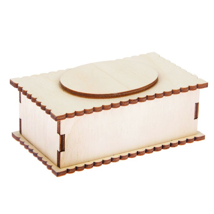 Шкатулка из фанеры для декора "Прямоугольная №2" малая (набор 8 деталей)  12х7,5х4 см