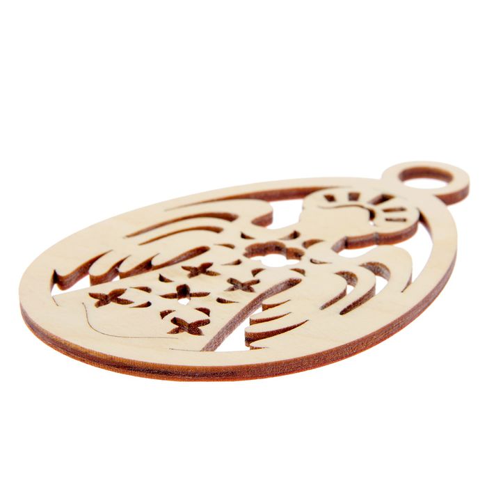 Бирка из фанеры "Ангел резной" 12 см