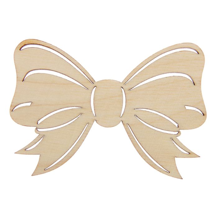 Бирка из фанеры "Бантик" 8 см