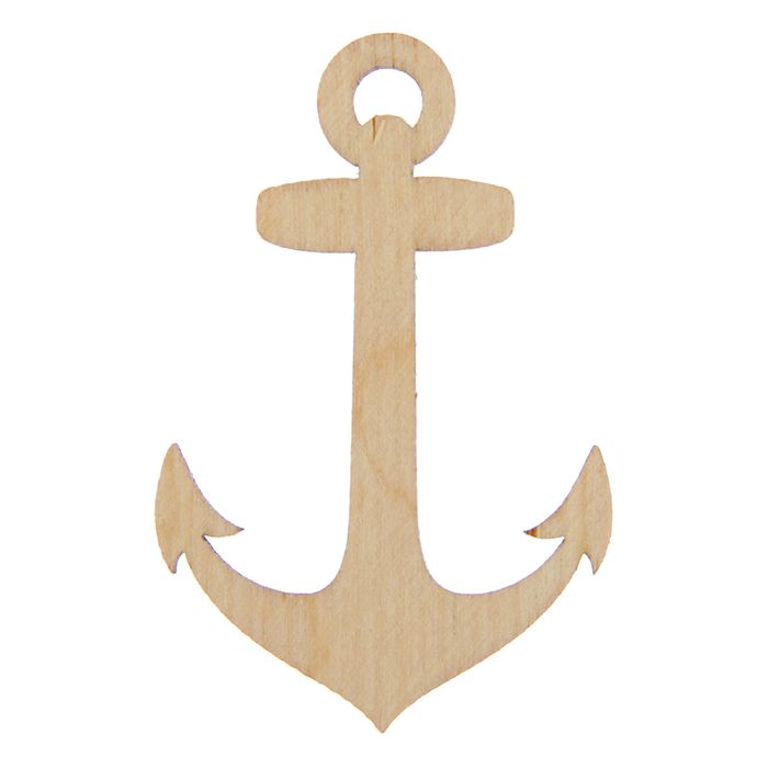 Бирка из фанеры "Якорь" 6 см