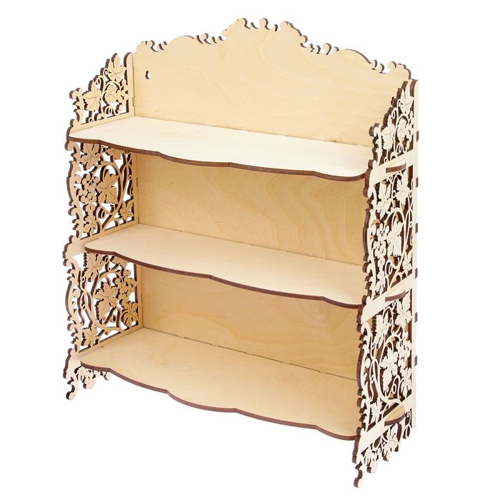 Полка для декора Виноград № 21" набор 6 деталей, 48х39,5х16 см