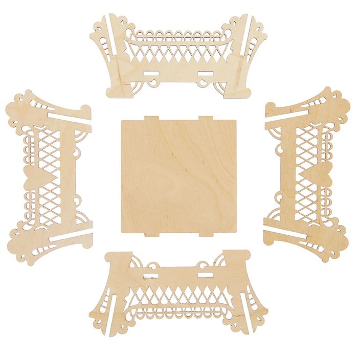 Корзина из фанеры для декора "Квадратная малая" 16х16х8 см