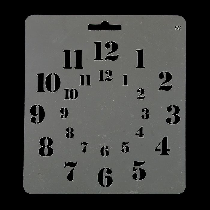 Трафарет пластик №53 "Арабский круг" d=24 см (внутр.d=15 см)24х28 см