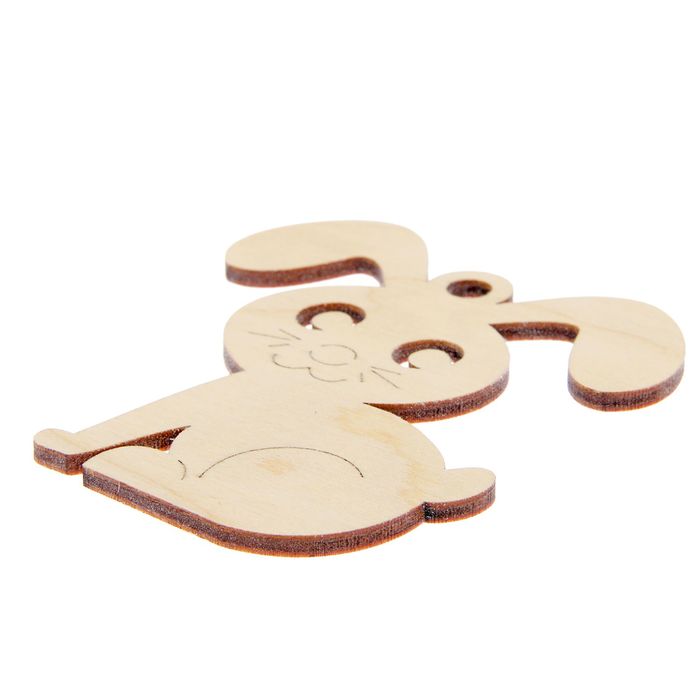 Заготовка для творчества подвеска "Зайчик ушастый" 10 см