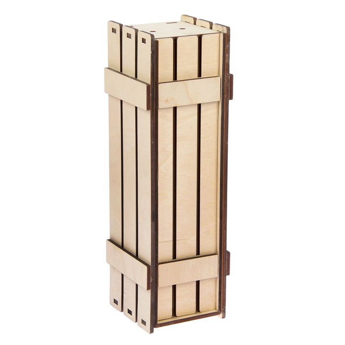 Заготовка для творчества коробка для вина "Ящик №2" 38х11х11 см