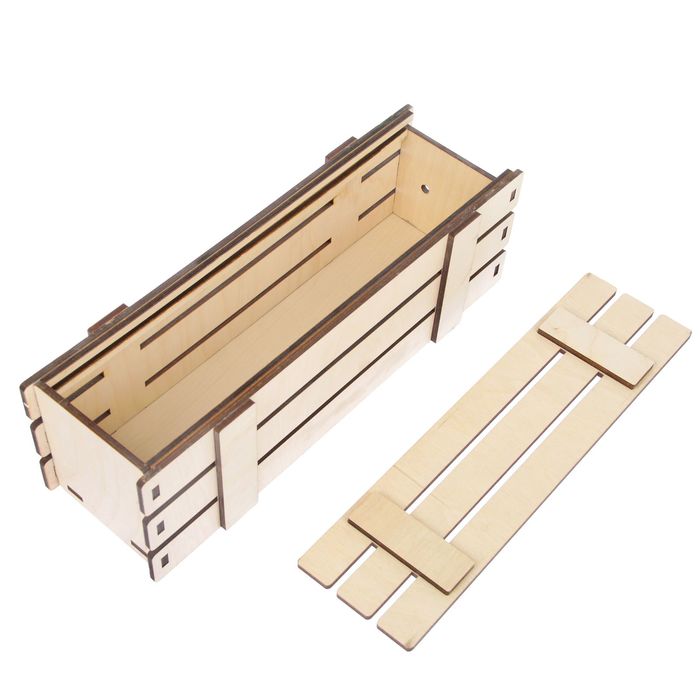 Заготовка для творчества коробка для вина "Ящик №2" 38х11х11 см