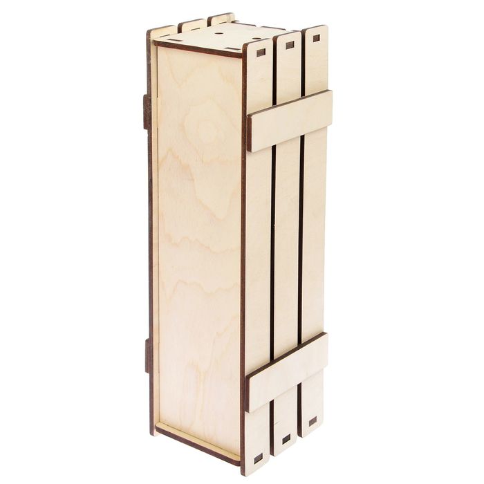 Заготовка для творчества коробка для вина "Ящик №2" 38х11х11 см