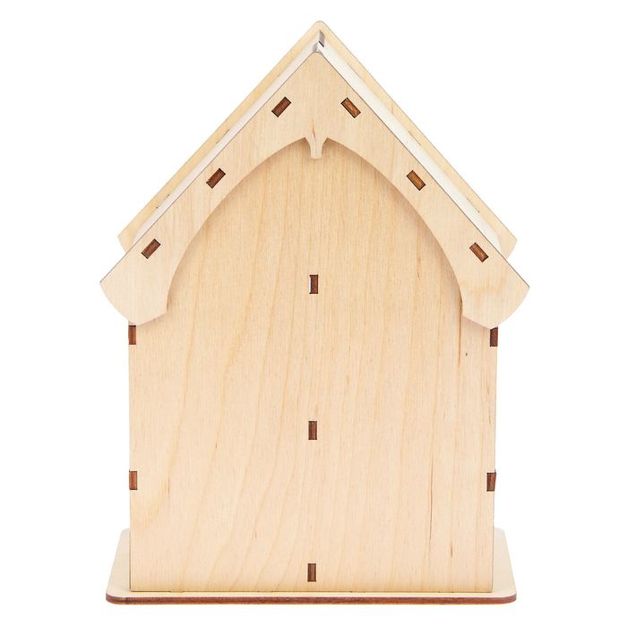 Чайный домик из фанеры "Чаепитие" средний двойной (набор 10 деталей) 9х18х22 см