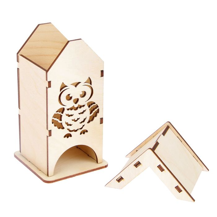 Чайный домик из фанеры "Совенок" (мини) набор 9 деталей