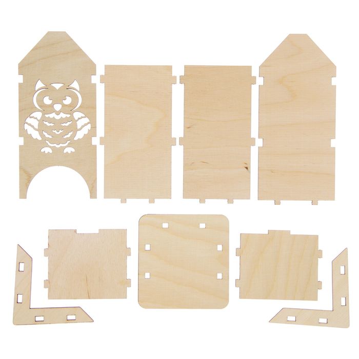 Чайный домик из фанеры "Совенок" (мини) набор 9 деталей