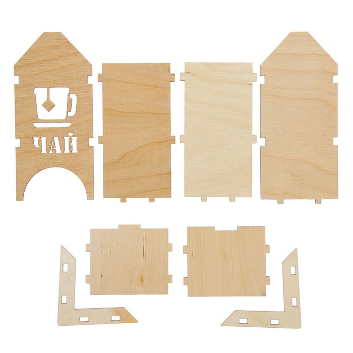 Чайный домик из фанеры "Чашка" (мини) набор 9 деталей