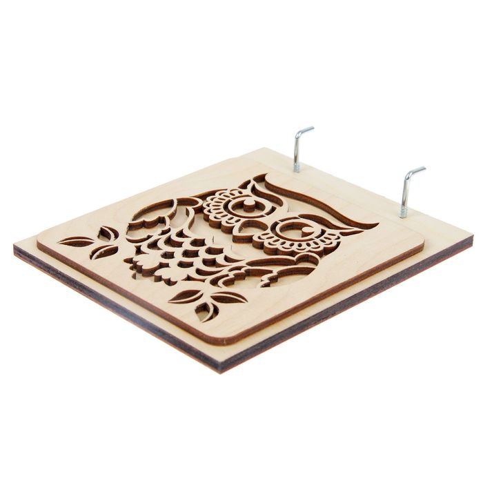 Ключница из фанеры для декора (2 детали) "Сова мини" 12х13 см