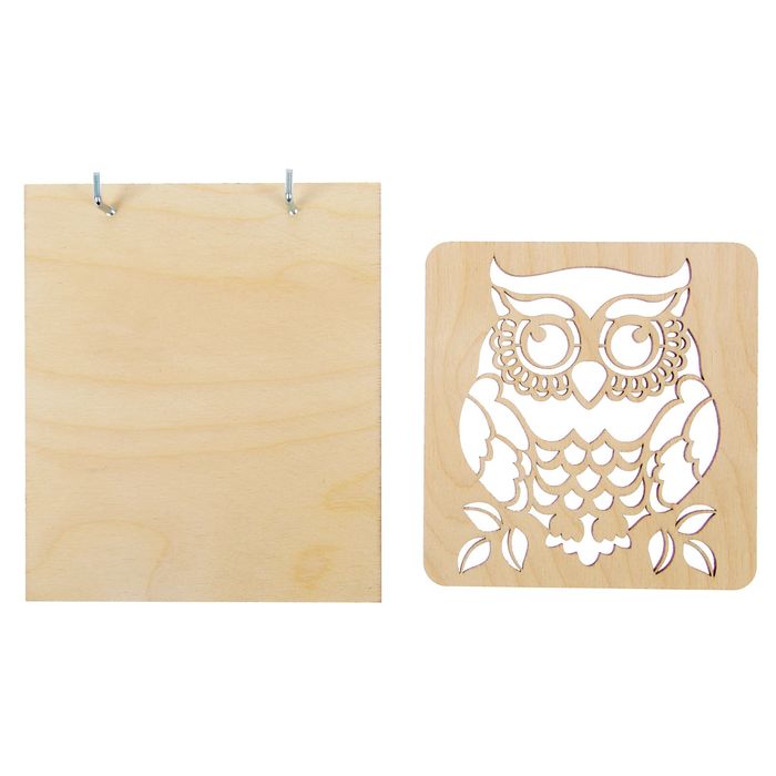Ключница из фанеры для декора (2 детали) "Сова мини" 12х13 см