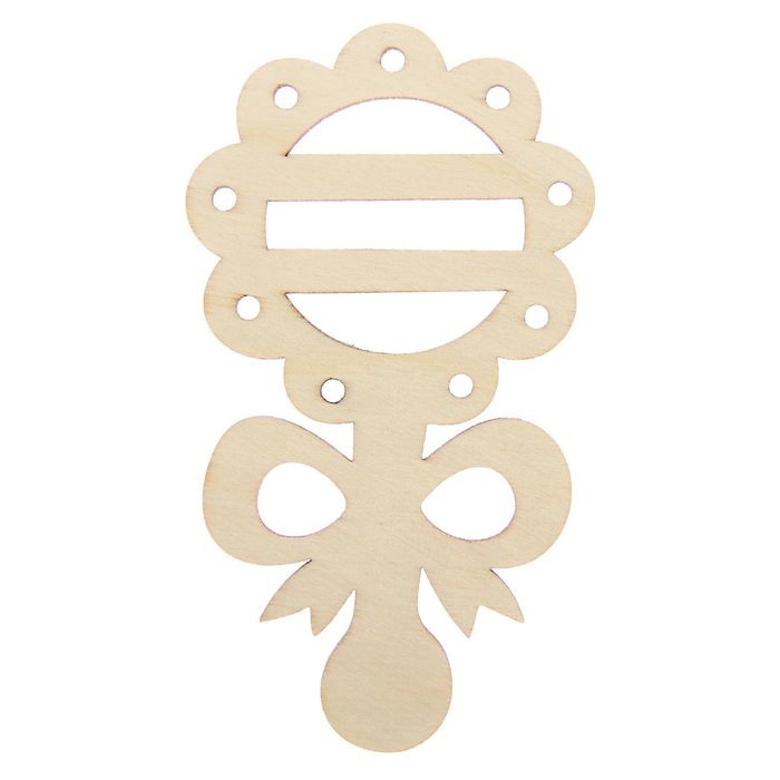 Бирка из фанеры "Погремушка Ромашка" 11 см