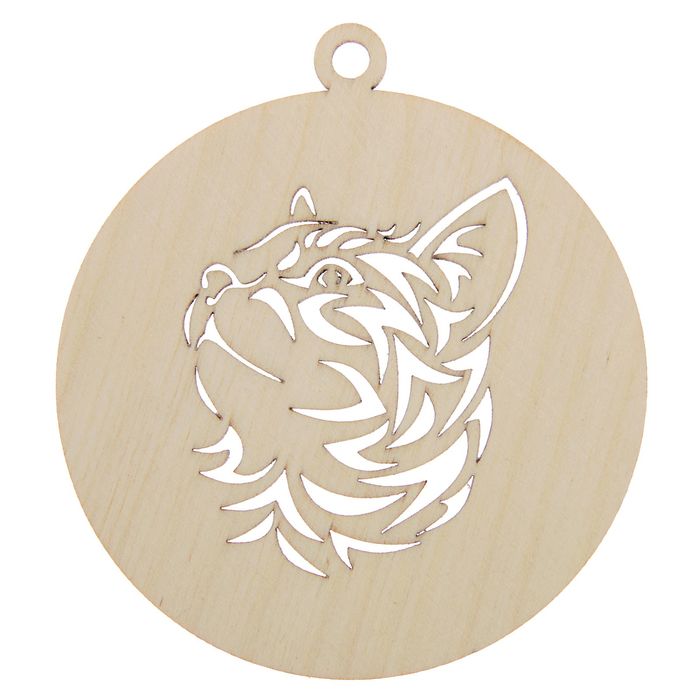 Заготовка для творчества подвеска "С кошкой" №3, 8 см