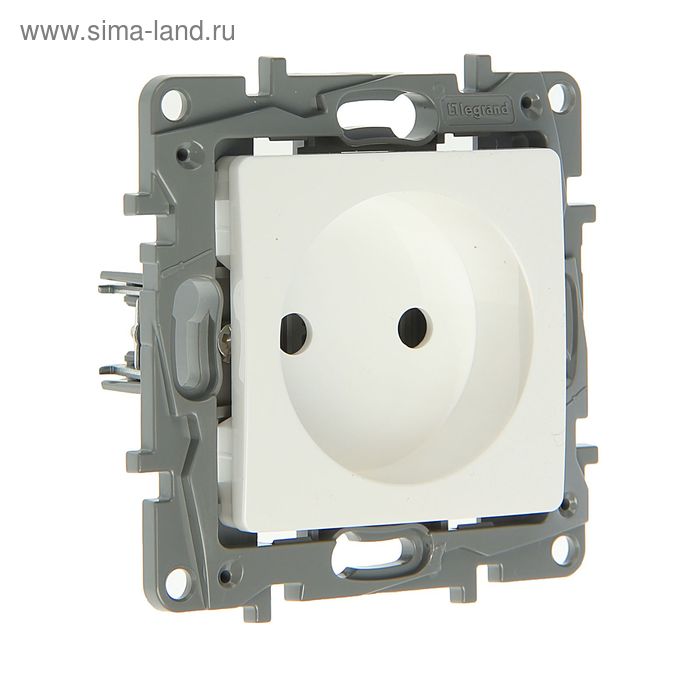 Розетка Legrand Etika 672220, 16 А, одноместная, скрытая, без з/к, белая