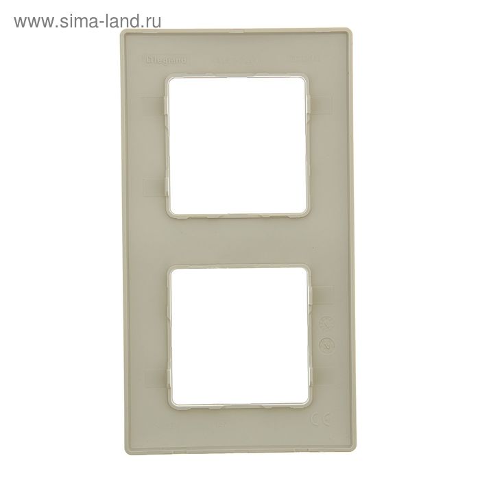 Рамка Legrand Etika 672512 двухместная слоновая кость