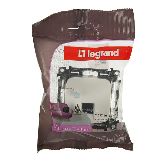 Розетка комп. Legrand Valena ALLURE 753740, RJ45, одноместная, скрытая, белый